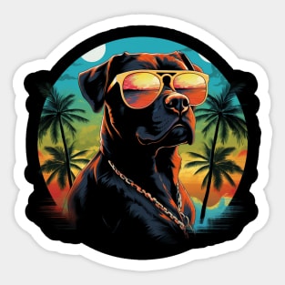 Retro Wave Staffordshire Terrier Dog Shirt Sticker